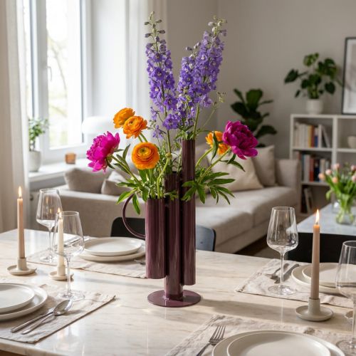 Vaso fino e moderno para decoração de mesa elegante; vaso decorativo exclusivo com design marcante; 31 cm | Floristik24.pt