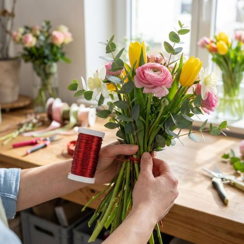 Arame decorativo para projetos criativos de arranjos florais. | Floristik24.pt