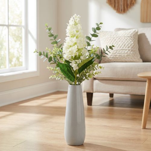 Panicle Hortênsia Creme Branco Hortênsia Artificial Silk Flor 98cm | Floristik24.pt