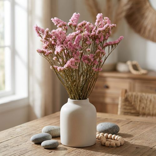 Itens Praia Lilás Rosa Limonium Flores Secas 60cm 50g