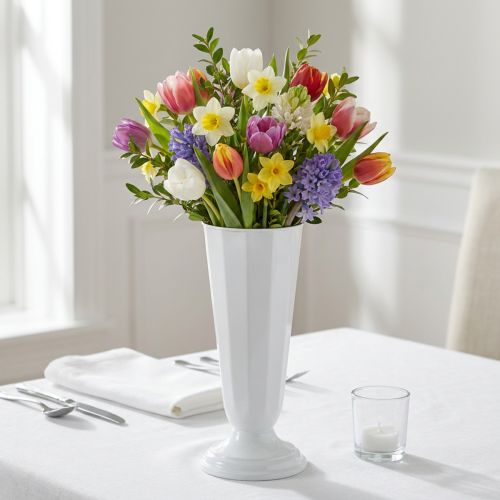 Vaso de fixação “Szwed” branco Ø13cm - 20cm, 1ud | Floristik24.pt