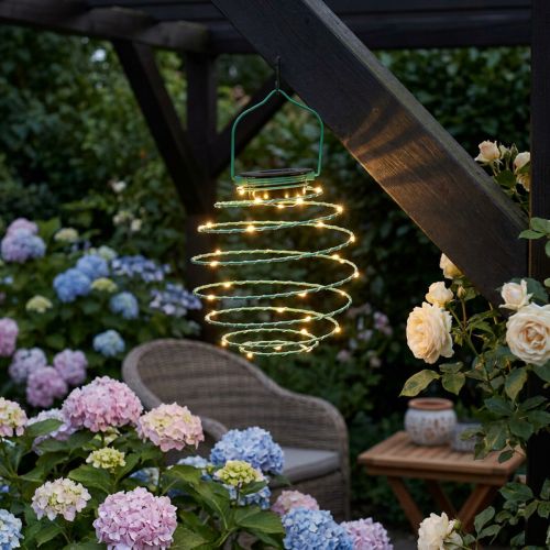 Jardim solar verde claro 22cm com 25LEDs branco quente | Floristik24.pt