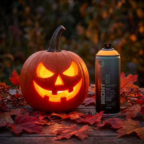 Itens Lata de spray de tinta fluorescente Nightglow Laranja 400ml
