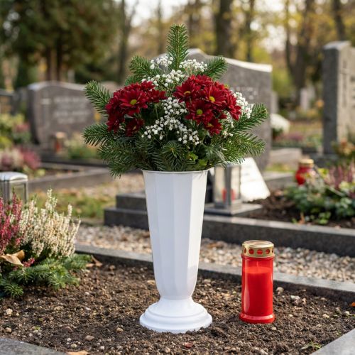 Itens Vaso de fixação Szwed branco Ø19cm