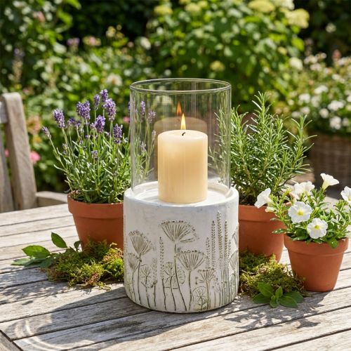 Candelabro candelabro vidro com base Ø17cm A32cm | Floristik24.pt