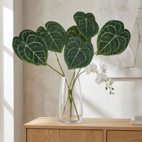 Folhas de Antúrio Artificial Falso Verde 96cm | Floristik24.pt