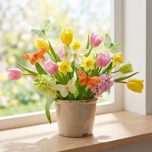 Borboletas decorativas em um fio 10cm 12pcs | Floristik24.pt