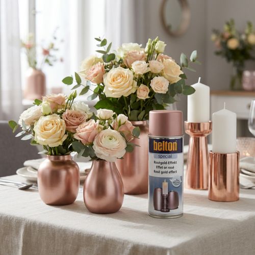 Itens Belton spray de tinta especial efeito ouro rosa tinta especial 400ml