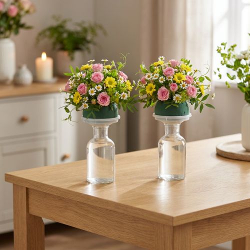 Itens Oasis Ecobase urna decoração floral espuma memorial floricultura Ø6,5cm 6 unid.