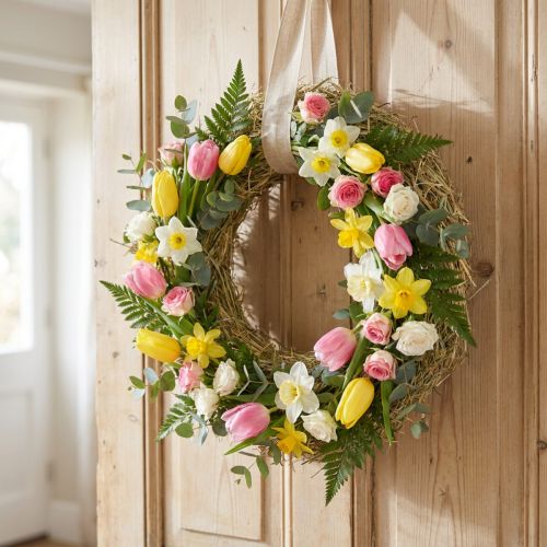 Coroas de palha, decoração de mesa natural, coroa de porta, 26-27cm, 5 peças | Floristik24.pt