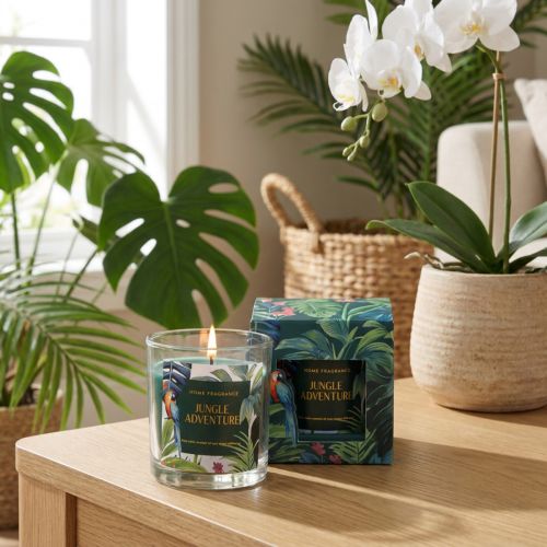 Vela perfumada em recipiente de vidro Vela Pepino-Eucalipto Verde Ø7cm | Floristik24.pt