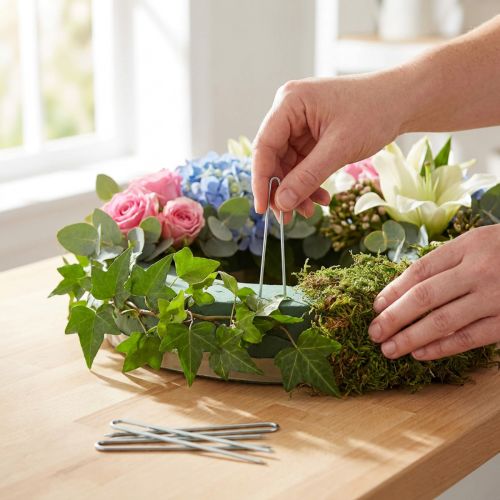 Agulhas Ivy 60mm Agulhas de Floristas Galvanizadas para Plantas Trepadeiras 400g | Floristik24.pt