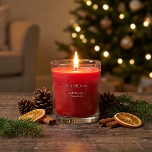 Vela perfumada em vidro vela perfumada Natal Maçã Spice Alt.8cm | Floristik24.pt