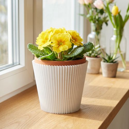 Punhos plissados brancos 8,5 cm 100 peças | Floristik24.pt
