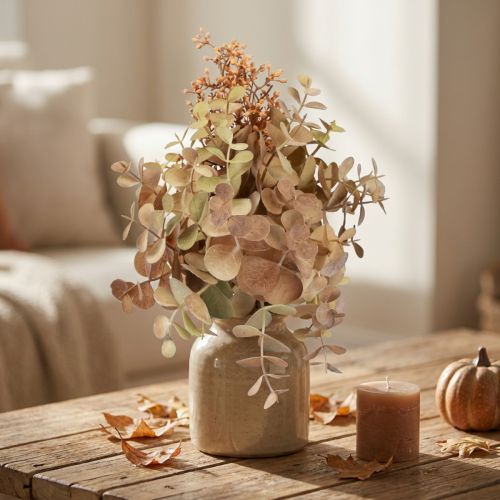 Buquê de flores artificiais de eucalipto com botões, 30 cm de altura. | Floristik24.pt