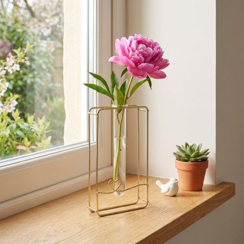 Itens Suporte de tubo de ensaio de metal, suporte de tubo de ensaio, decoração de tubo de ensaio 17,5 cm