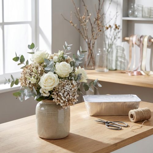 Itens Cera para imersão de flores 1kg branca