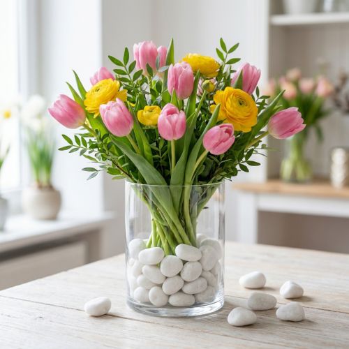 Itens Seixos na rede Branco 2,5cm - 4cm 1kg