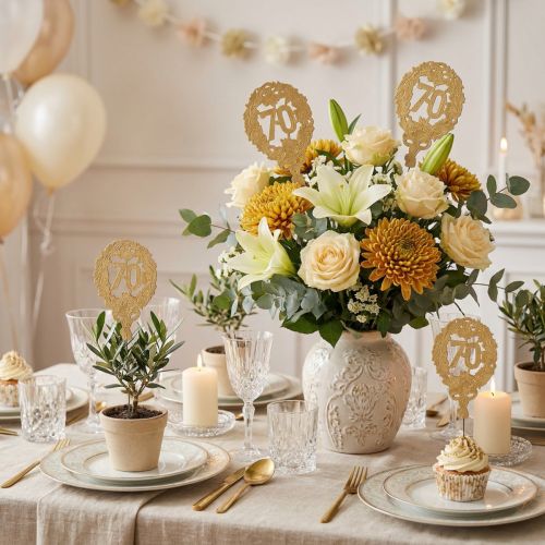 Aniversário número 70, 12cm, 10 peças | Floristik24.pt