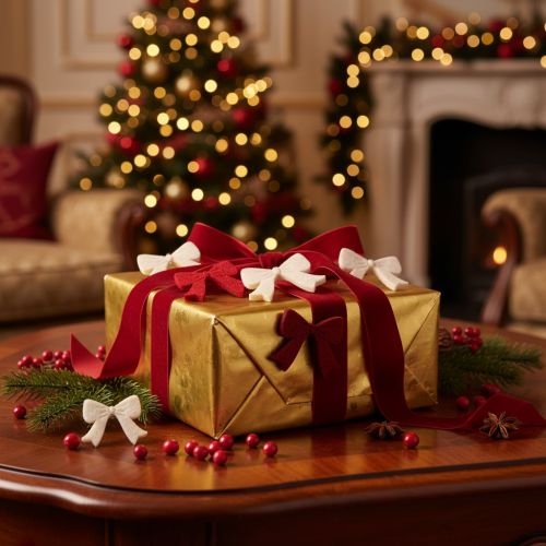 Itens Conjunto de 48 laços decorativos de 5 cm para decoração de Natal e artesanato.
