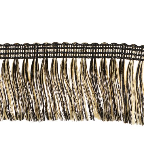 Fita de franjas pretas e douradas, 4 cm x 25 m - Ideal para decoração de guirlandas, fitas de luto e acessórios vintage. Floristik24 | Floristik24.pt