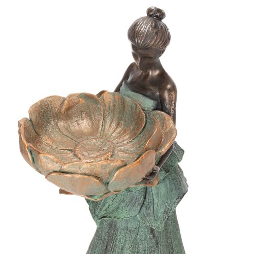 Itens Figura feminina com vaso de flores, estátua decorativa para design de interiores e jardim, 55 cm