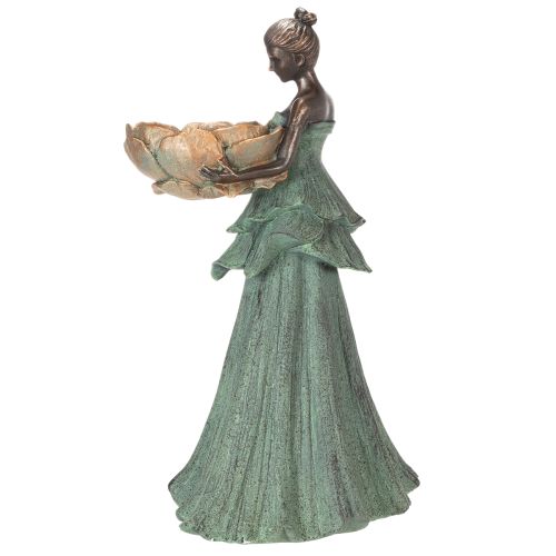 Itens Figura feminina com vaso de flores, estátua decorativa para design de interiores e jardim, 55 cm