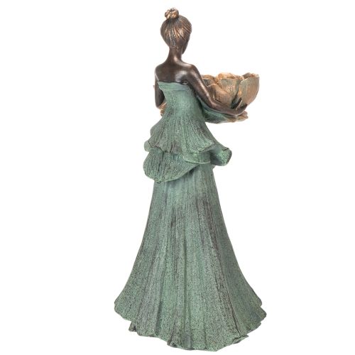 Itens Figura feminina com vaso de flores, estátua decorativa para design de interiores e jardim, 55 cm