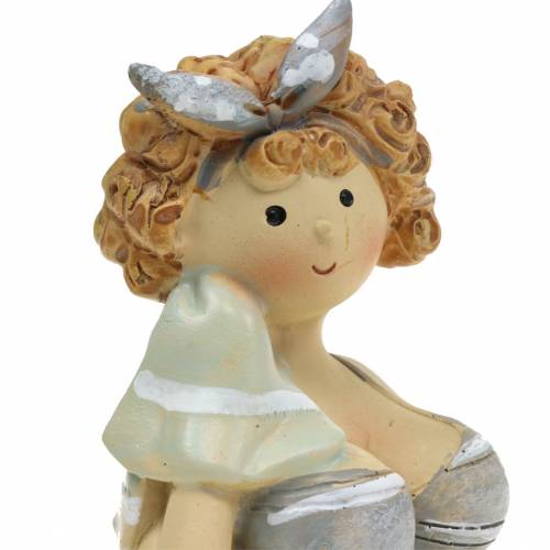 Floristik24 Figura decorativa senhora em fato de banho cinza 10cm 2pcs