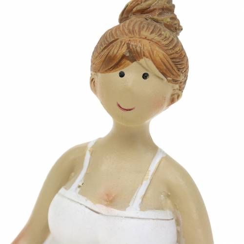 Floristik24 Figura de decoração de senhora de ioga 11cm 2pcs branco