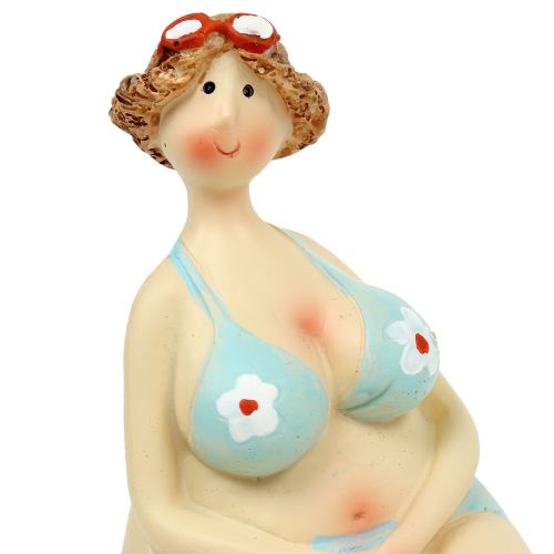Floristik24 Mulher com biquíni banquinho decoração de verão 15 cm 2 unidades