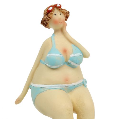 Floristik24 Mulher com biquíni banquinho decoração de verão 15 cm 2 unidades