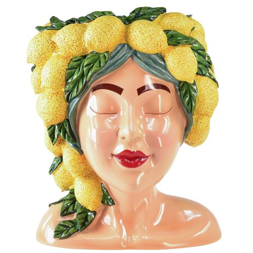 Floristik24 Vaso de plantas busto feminino decoração limão Mediterrâneo H29cm