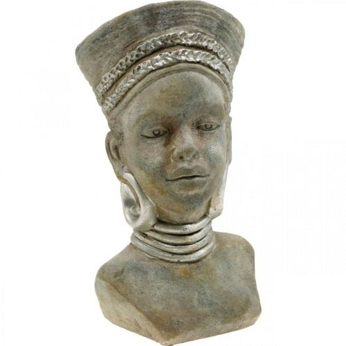 Floristik24 Cabeça de planta busto mulher africana vaso de flores cerâmica H29cm