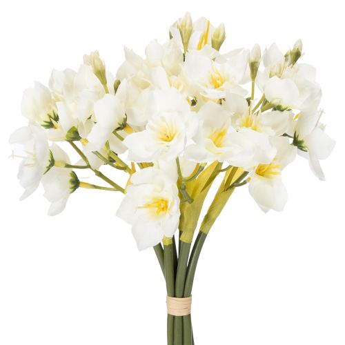 Ramo de narciso para arranjos de casamento sazonais, lindo, 33 cm, 6 peças