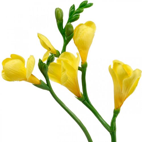 Itens Frésias, flores artificiais, frésias em cacho amarelo L64cm 6pcs