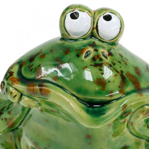 Floristik24 Par de sapos, decoração em cerâmica, sapo decorativo, sapo sentado