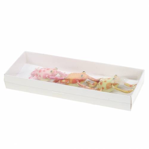 Floristik24 Sapos decorativos com pontos e arame 7,5cm 3 peças sortidas