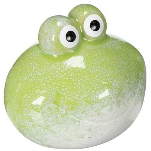 Conjunto de 4 peças com 4 figuras decorativas de sapos em cerâmica, 10 cm, para decoração de sala de estar e mesa.