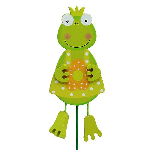 Floristik24 Menina sapo com flor verde 11,5cm 15pcs