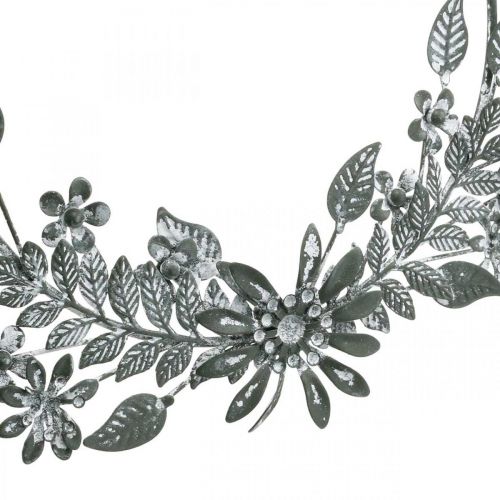 Floristik24 Decoração de primavera, flores de anel decorativas, decoração de metal, decoração de flores pendentes Ø16cm 2pcs
