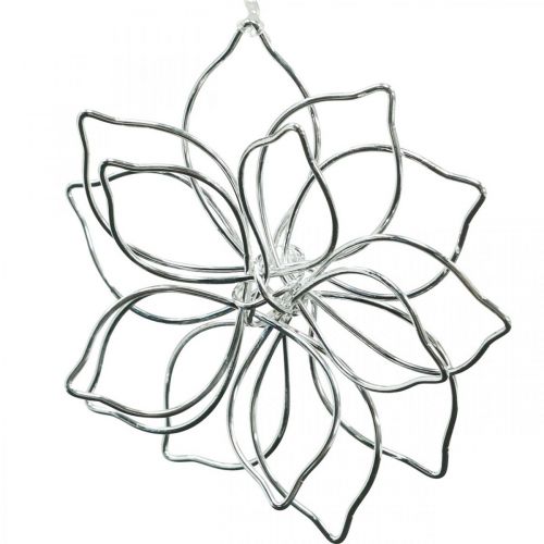 Floristik24 Decoração de primavera, flor de arame, flor de metal, decoração de casamento, pingente deco verão 6pcs