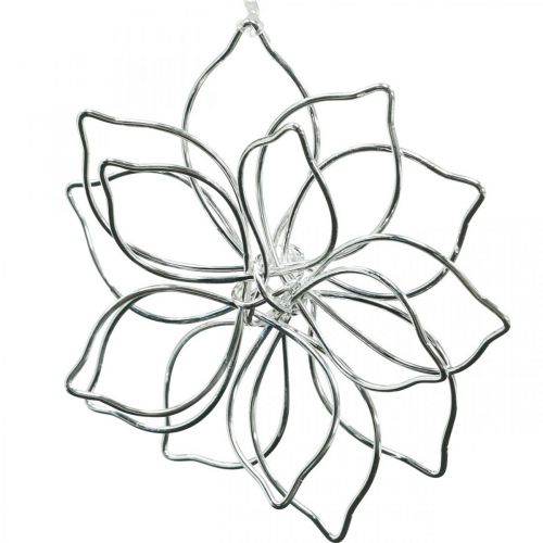 Itens Decoração de primavera, flor de arame, flor de metal, decoração de casamento, pingente deco verão 6pcs