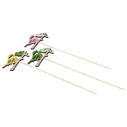 Itens Decoração de primavera Flor Plugue Madeira Pássaro Decoração 7×10cm 12 pcs