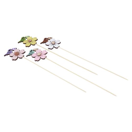 Itens Decoração de primavera plugues de flores madeira decoração de pássaros 8×6cm 12 un