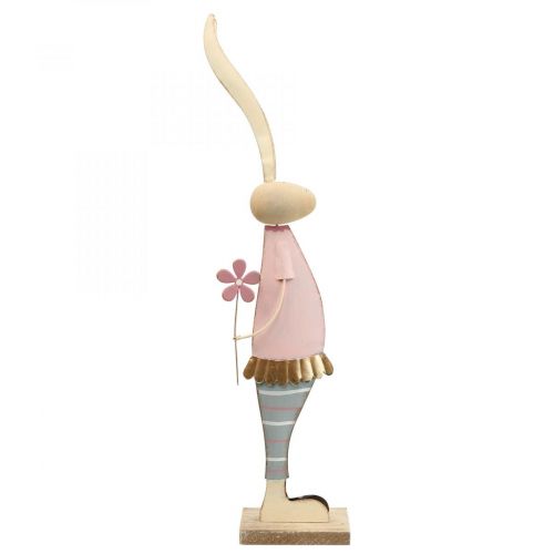 Floristik24 Coelhinhos decorativos de primavera em metal par de coelhinhos H54cm 2uds