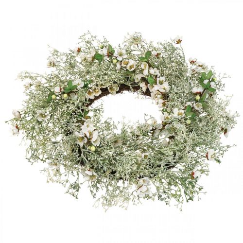 Floristik24 Guirlanda primavera flor de cerejeira guirlanda gypsophila artificial Ø50cm