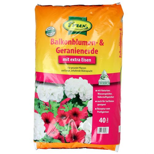 Floristik24 Flor de varanda FRUX e solo de gerânio 40l