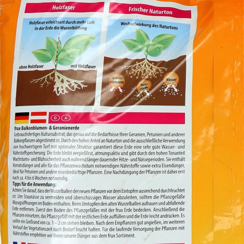 Floristik24 Flor de varanda FRUX e solo de gerânio 40l