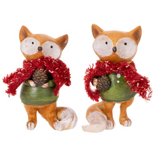 Raposa decorativa com cachecol